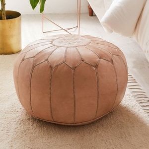 Urban Outfitters Traditional Leather Floor Pouf